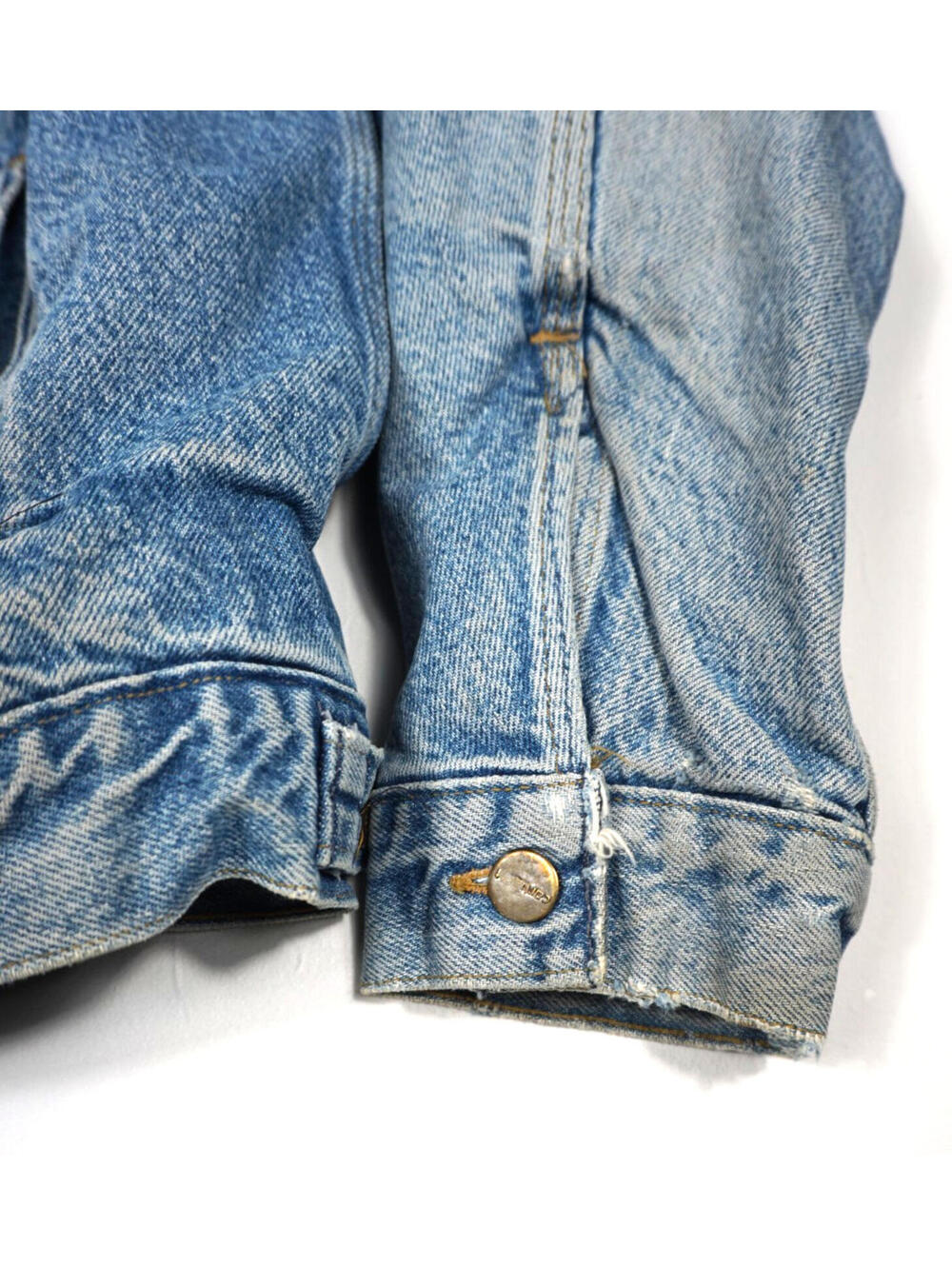 Vintage Carhartt Denim Jacket Mens Large Trucker Distressed Blanket 90s J11DST - Picture 9 of 9